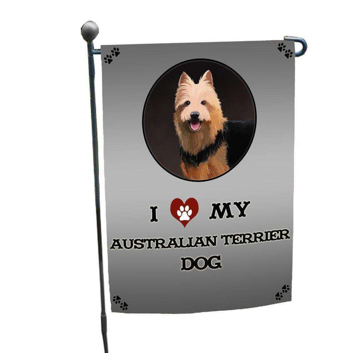 I Love My Australian Terrier Dog Garden Flag