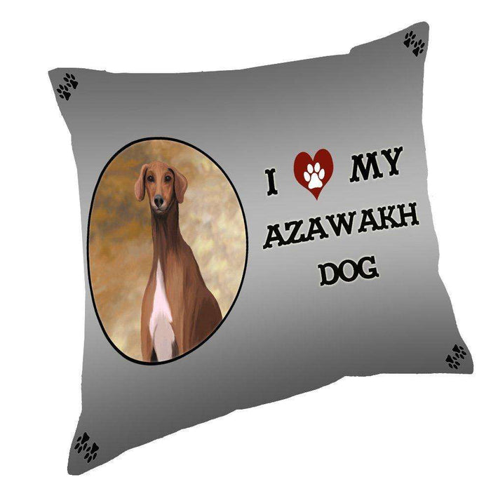 I Love My Azawakh Dog Throw Pillow