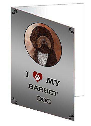 I Love My Barbet Dog Handmade Artwork Assorted Pets Greeting Cards and Note Cards with Envelopes for All Occasions and Holiday Seasons