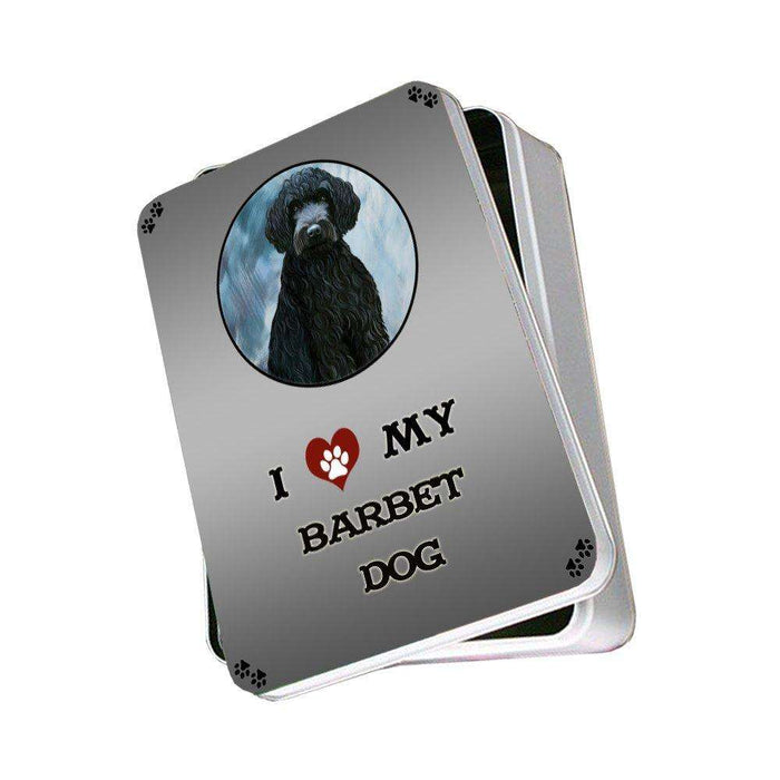 I Love My Barbet Dog Photo Storage Tin