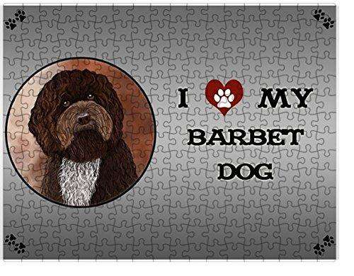 I Love My Barbet Dog Puzzle with Photo Tin