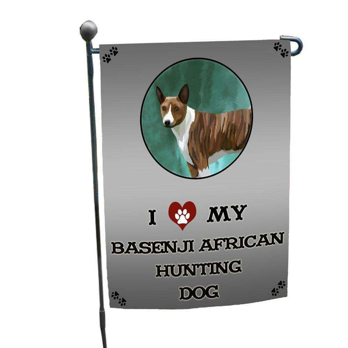 I Love My Basenji African Hunting Dog Garden Flag