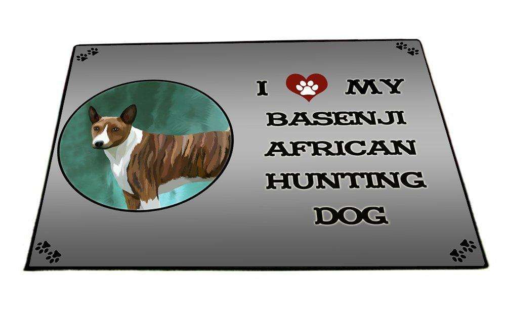 I Love My Basenji African Hunting Dog Indoor/Outdoor Floormat