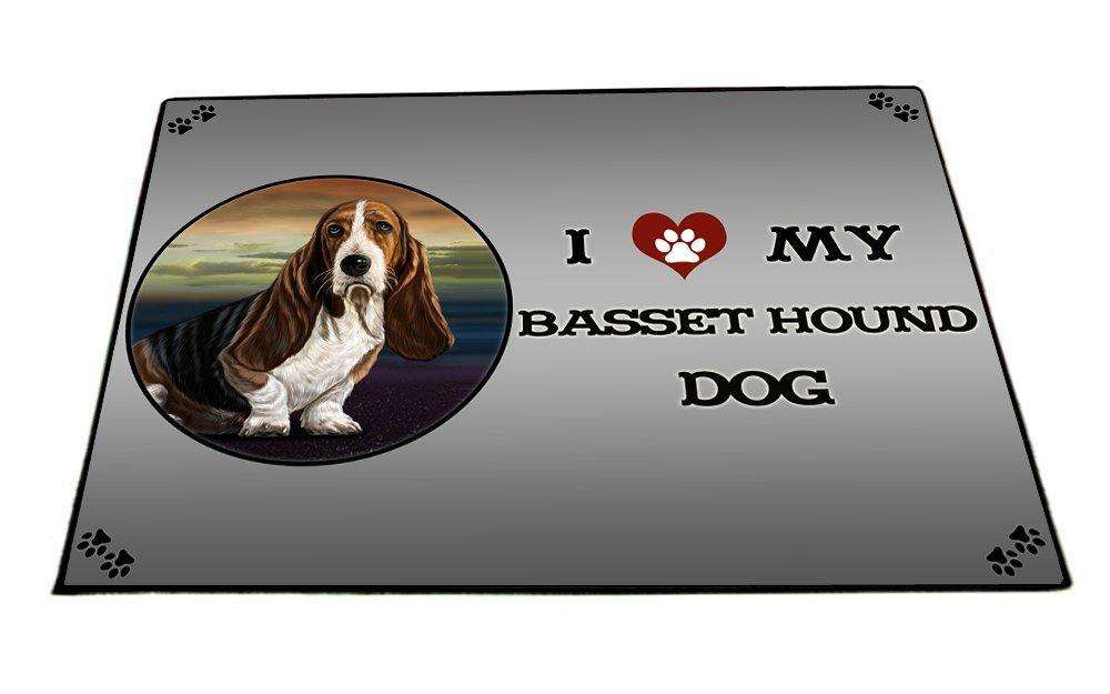 I Love My Basset Hound Dog Indoor/Outdoor Floormat