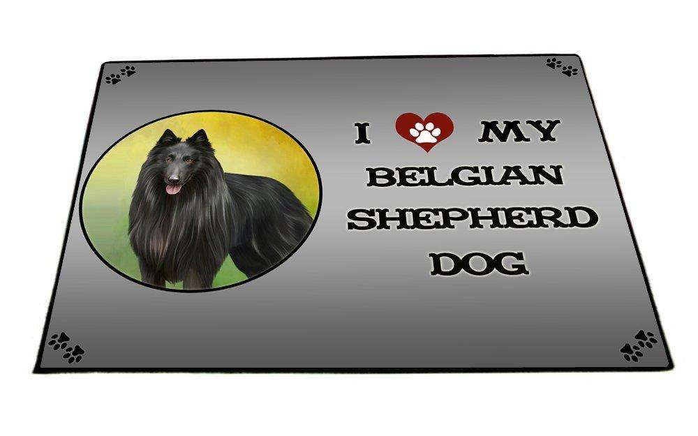 I Love My Belgian Shepherd Dog Indoor/Outdoor Floormat