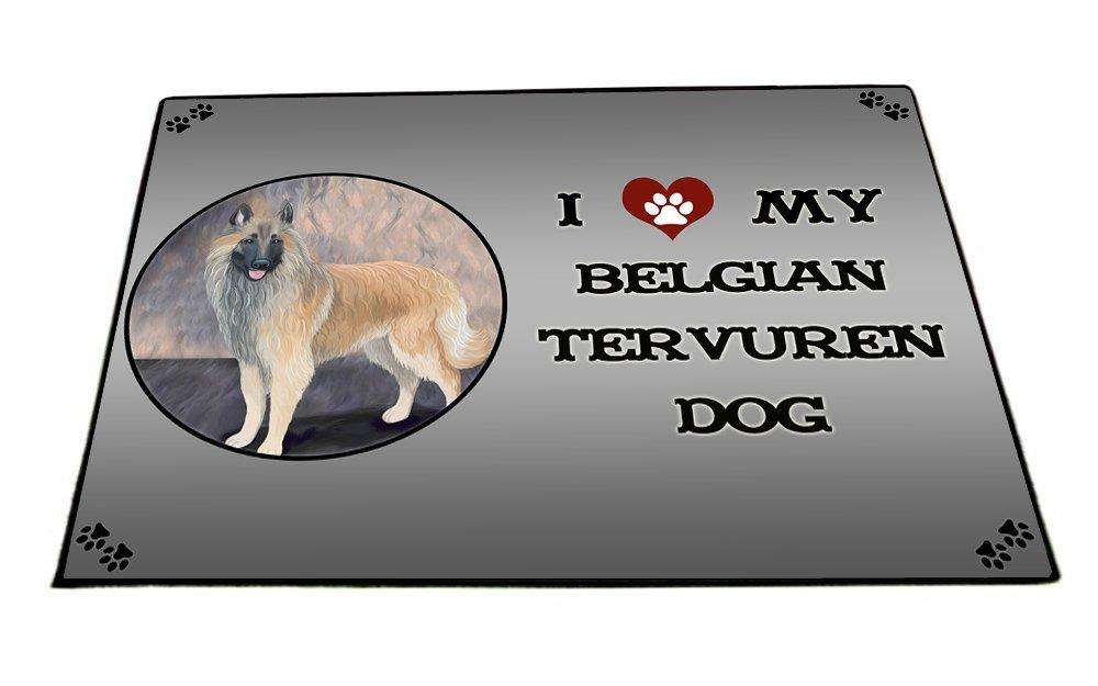 I Love My Belgian Tervuren Dog Indoor/Outdoor Floormat