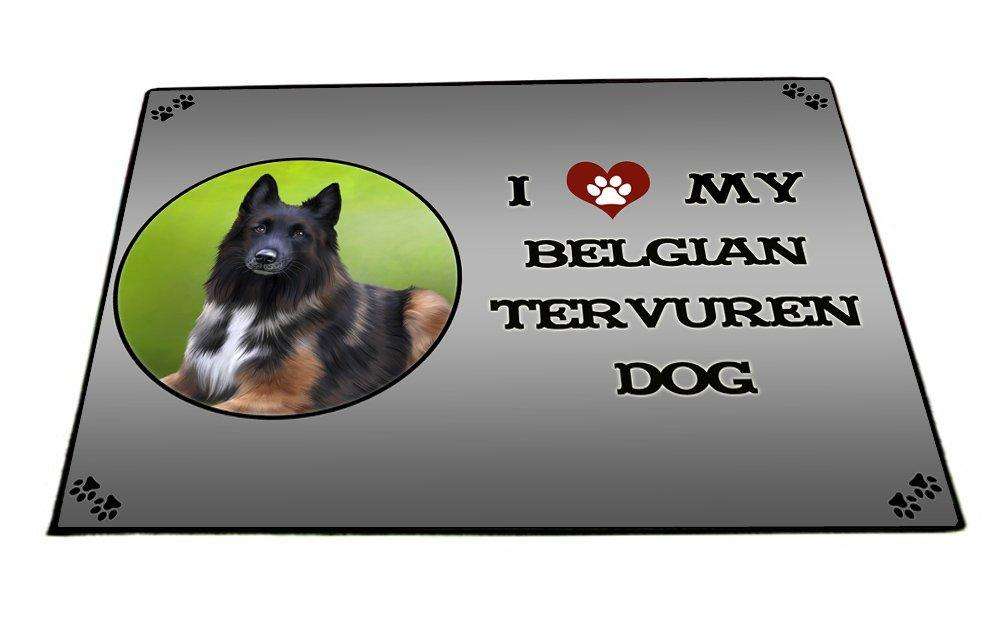I Love My Belgian Tervuren Dog Indoor/Outdoor Floormat
