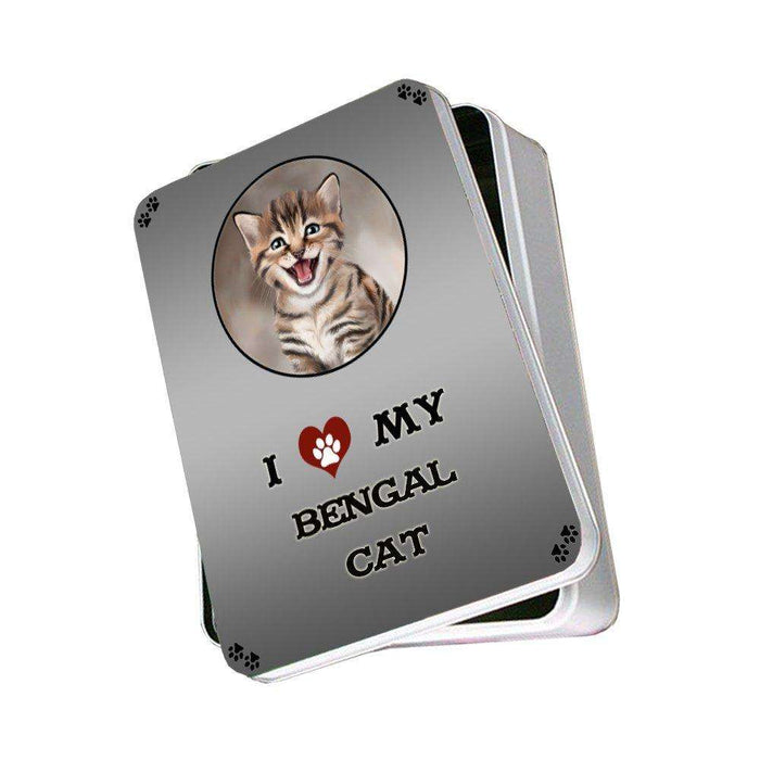 I Love My Bengal Cat Photo Storage Tin