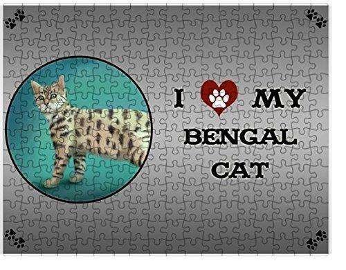 I Love My Bengal Cat Puzzle with Photo Tin