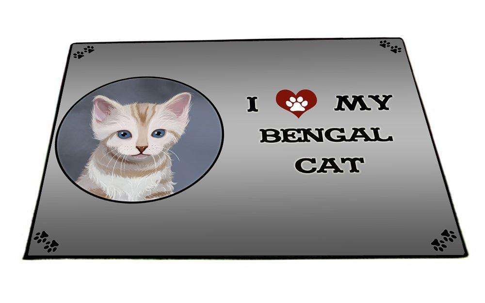 I Love My Bengal Kitten Cat Indoor/Outdoor Floormat