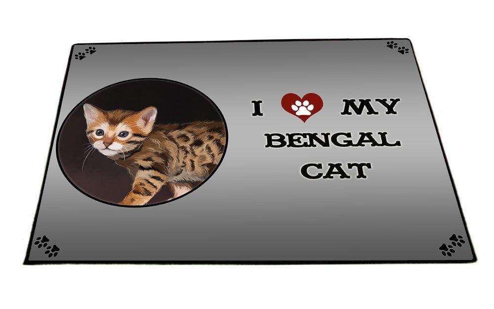 I Love My Bengal Kitten Cat Indoor/Outdoor Floormat