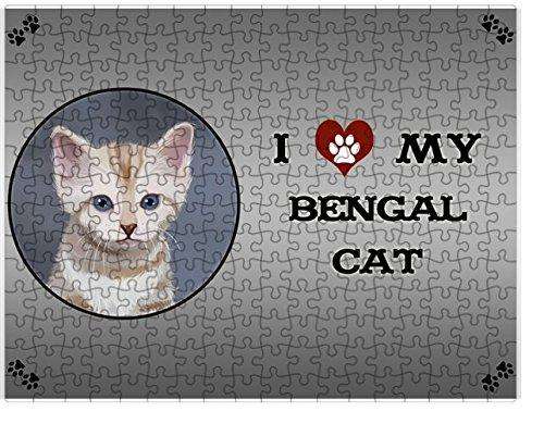 I Love My Bengal Kitten Cat Puzzle