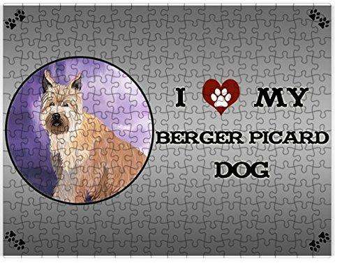 I Love My Berger Picard Dog Puzzle with Photo Tin