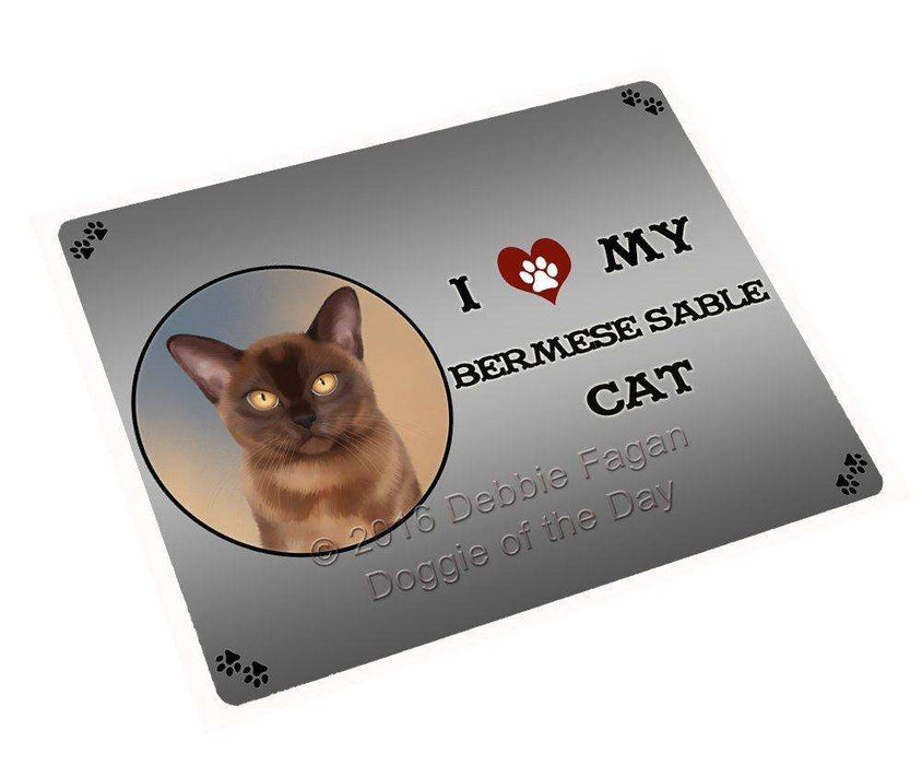 I Love My Bermese Sable Cat Large Refrigerator / Dishwasher Magnet