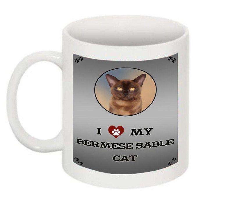 I Love My Bermese Sable Cat Mug