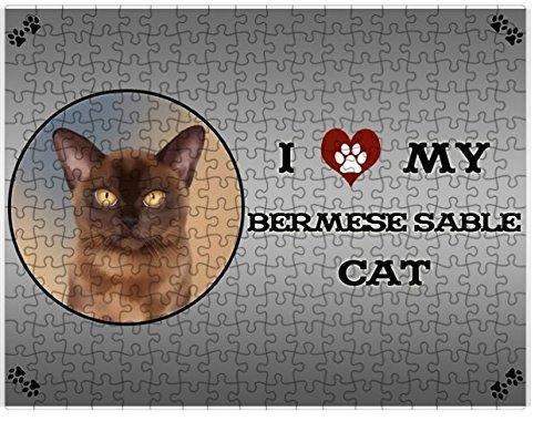 I Love My Bermese Sable Cat Puzzle