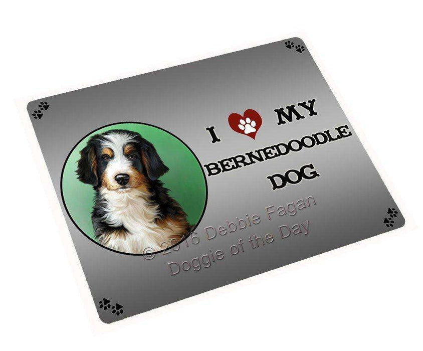 I Love My Bernedoodle Dog Tempered Cutting Board (Small)