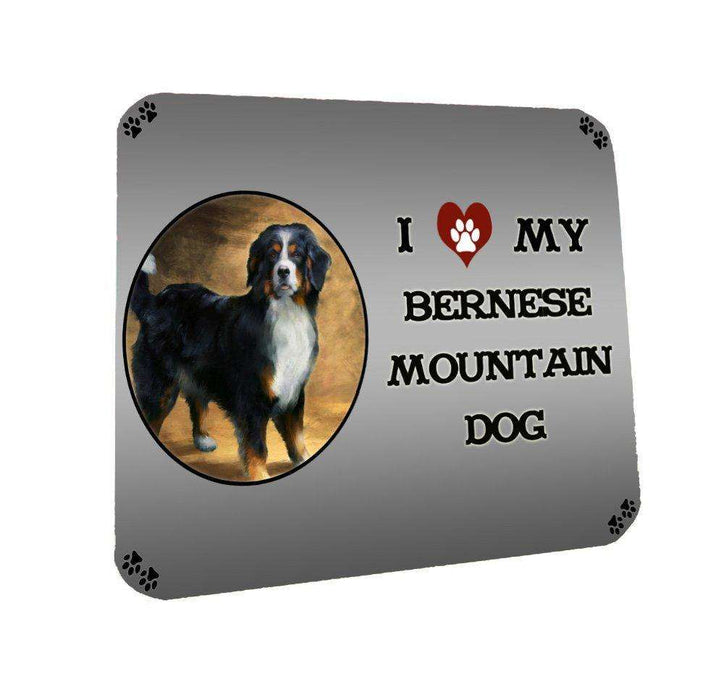 I Love My Bernese Mountain Dog Coasters Set of 4