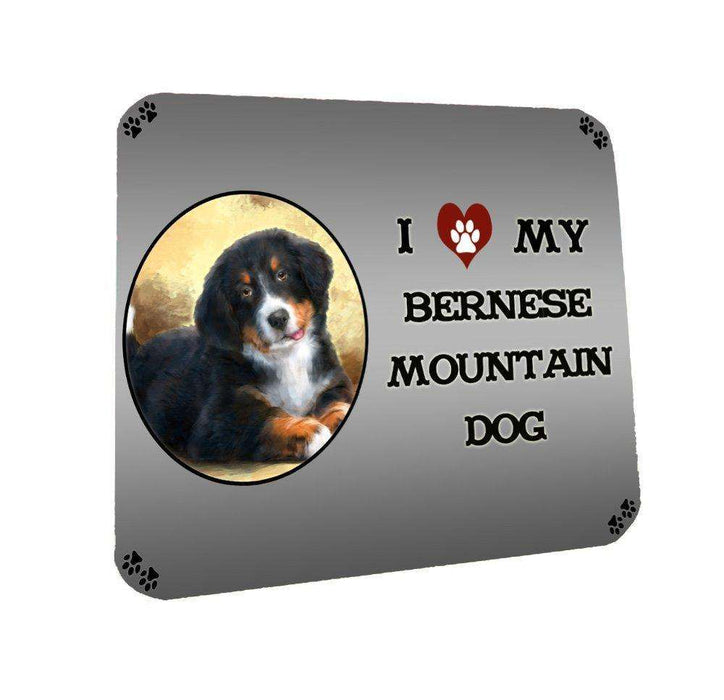 I Love My Bernese Mountain Dog Coasters Set of 4