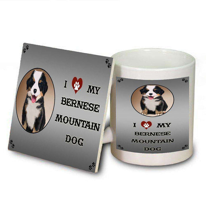 I Love My Bernese Mountain Dog Mug and Coaster Set