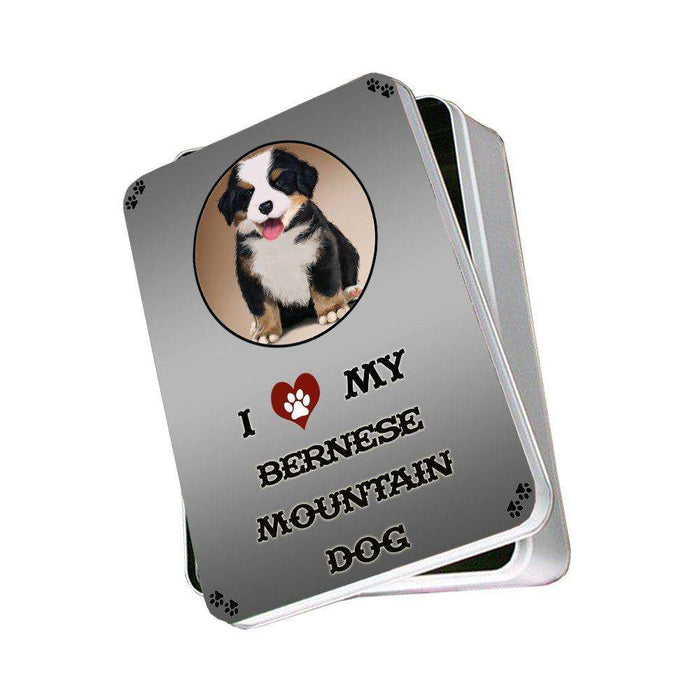 I Love My Bernese Mountain Dog Photo Storage Tin