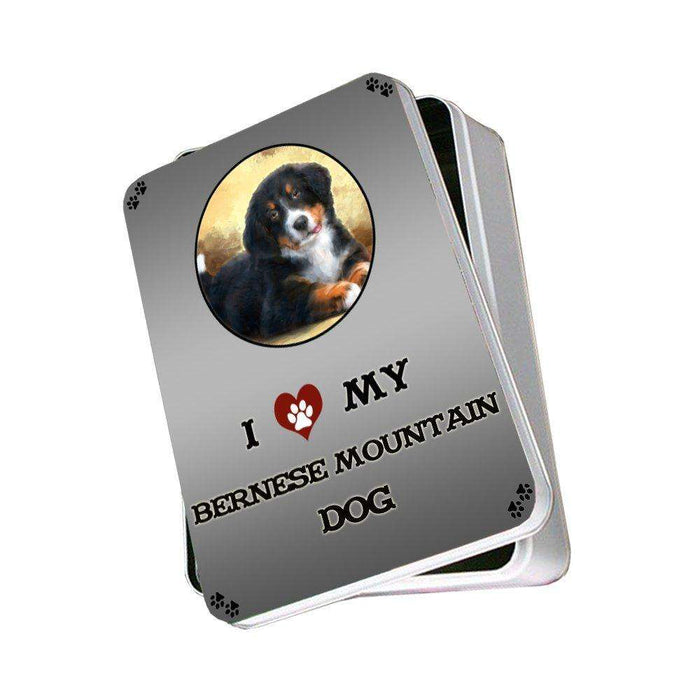 I Love My Bernese Mountain Dog Photo Storage Tin