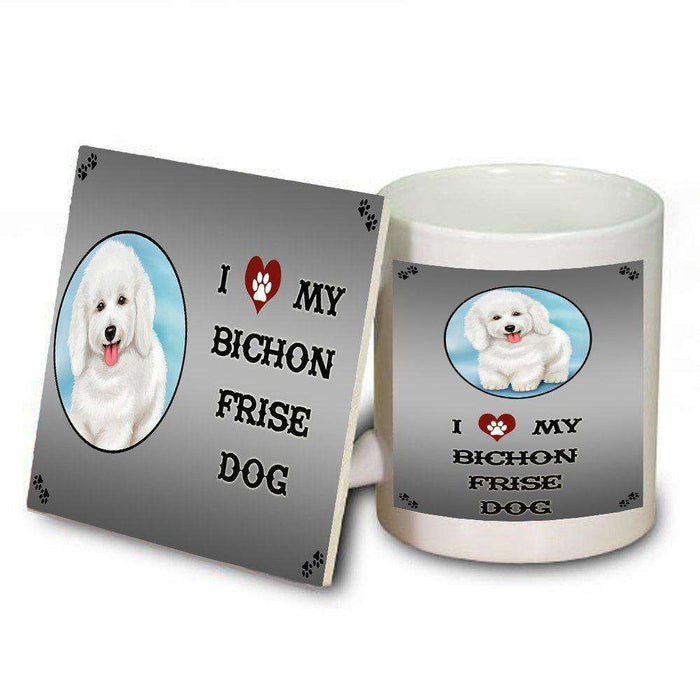 I Love My Bichon Frise Dog Mug and Coaster Set
