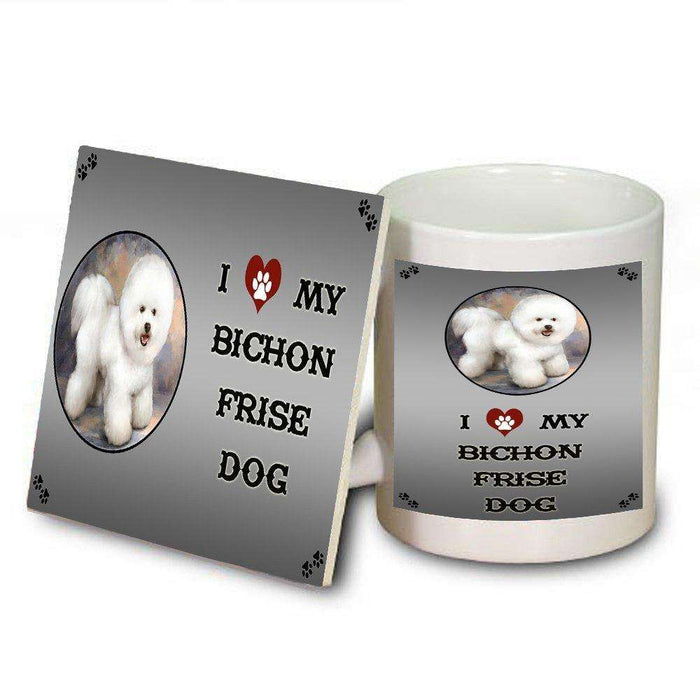 I Love My Bichon Frise Dog Mug and Coaster Set