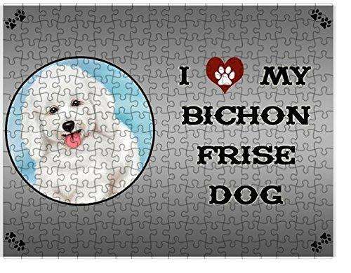 I Love My Bichon Frise Dog Puzzle with Photo Tin