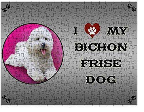 I Love My Bichon Frise Dog Puzzle with Photo Tin