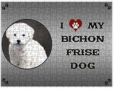 I Love My Bichon Frise Dog Puzzle with Photo Tin