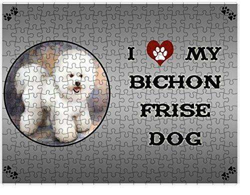 I Love My Bichon Frise Dog Puzzle with Photo Tin