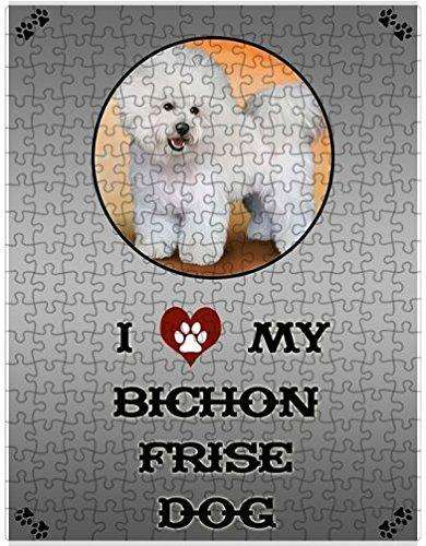 I Love My Bichon Frise Dog Puzzle with Photo Tin