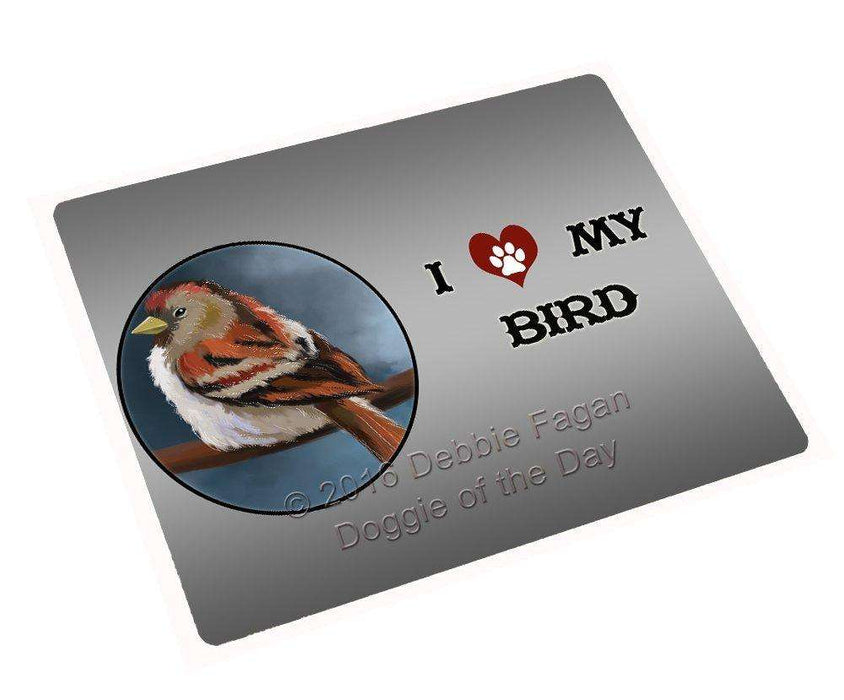 I Love My Bird Art Portrait Print Woven Throw Sherpa Plush Fleece Blanket