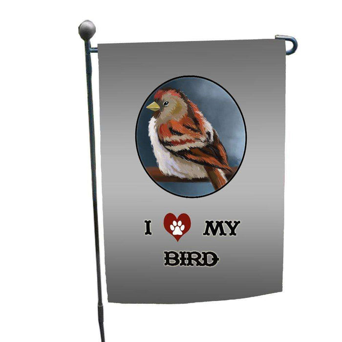 I Love My Bird Garden Flag
