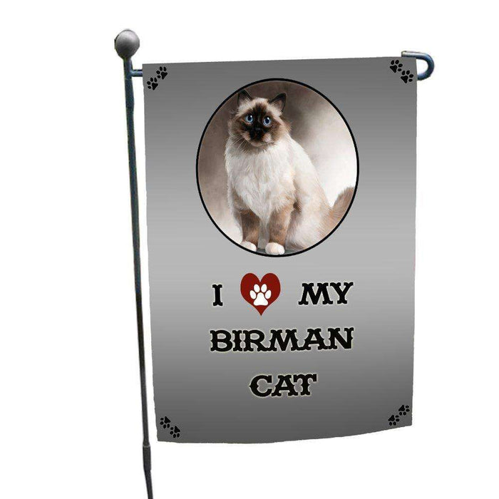 I Love My Birman Cat Garden Flag