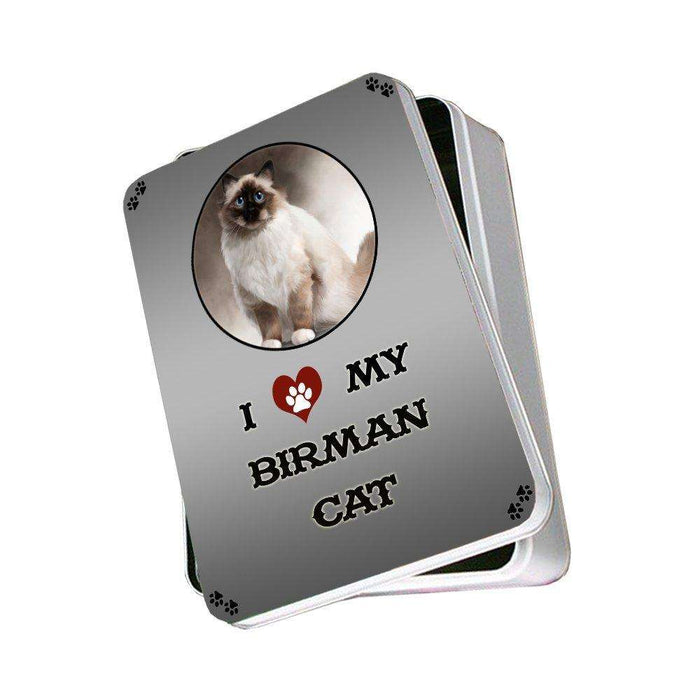 I Love My Birman Cat Photo Storage Tin