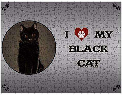 I Love My Black Cat Puzzle with Photo Tin (300 pc.)