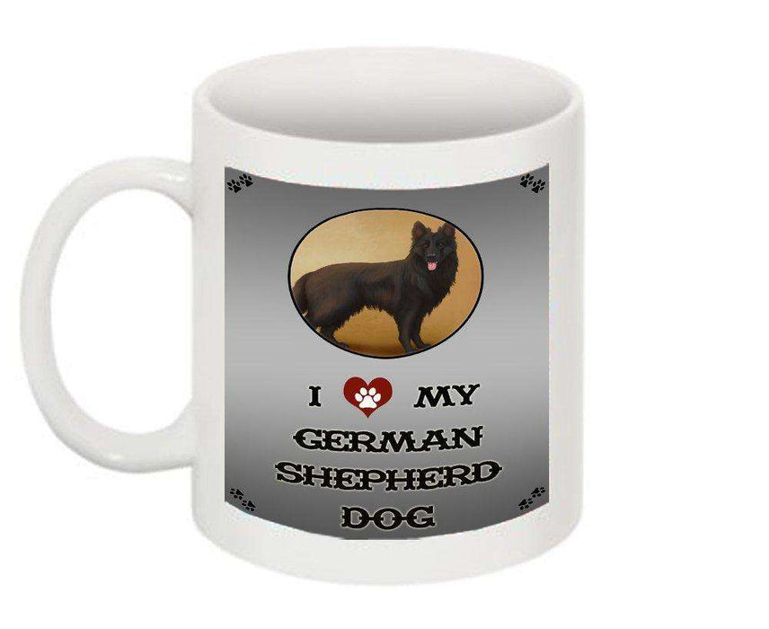I Love My Black German Shepherd Dog Mug