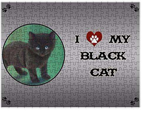 I Love My Black Kitten Cat Puzzle