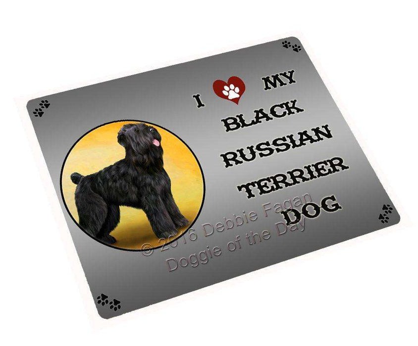 I Love My Black Russian Terrier Dog Tempered Cutting Board