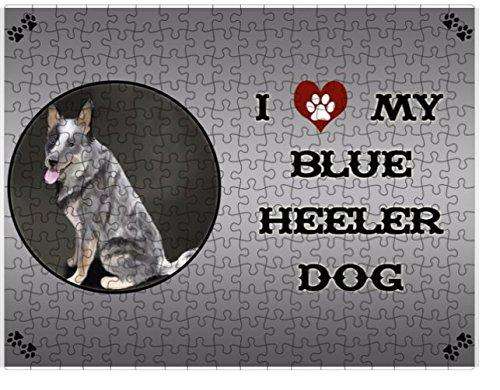 I Love My Blue Heeler Dog Puzzle with Photo Tin