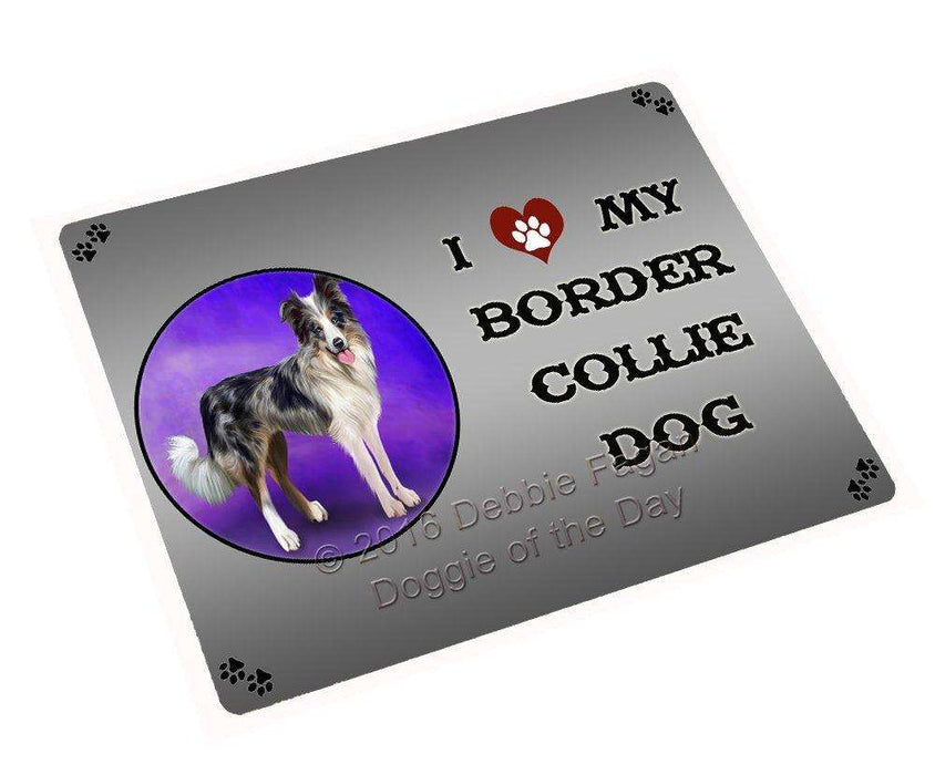 I Love My Border Collie Blue Merle Dog Magnet Mini (3.5" x 2")