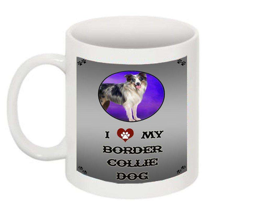 I Love My Border Collie Blue Merle Dog Mug