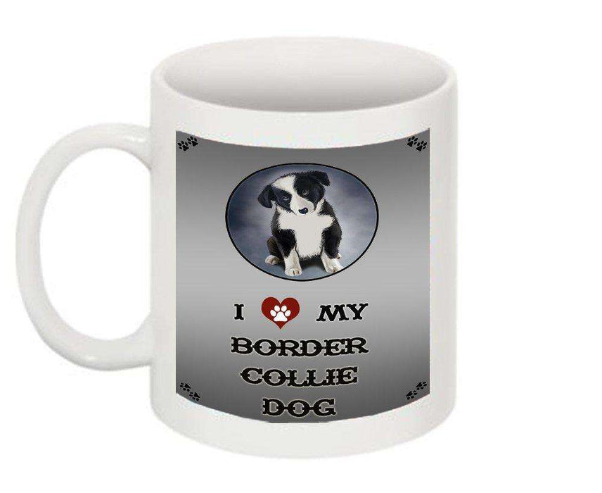 I Love My Border Collie Puppy Dog Mug