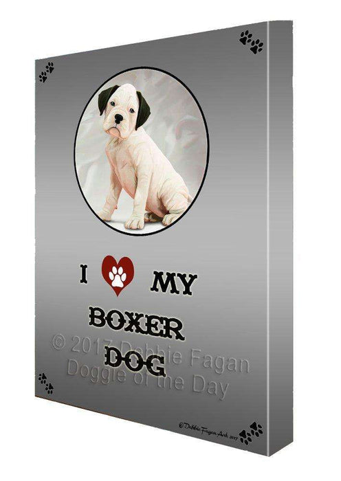 I love My Boxer Dog Canvas Wall Art