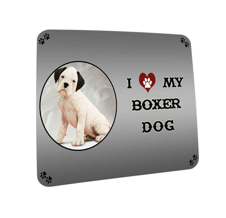 I love My Boxer Dog Coasters Set of 4