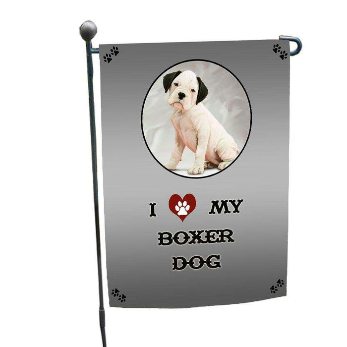 I love My Boxer Dog Garden Flag