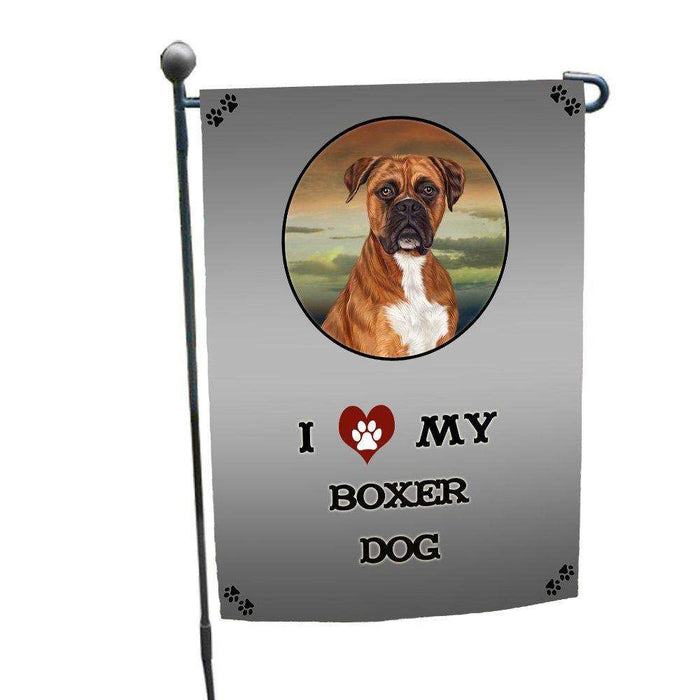 I Love My Boxers Dog Garden Flag