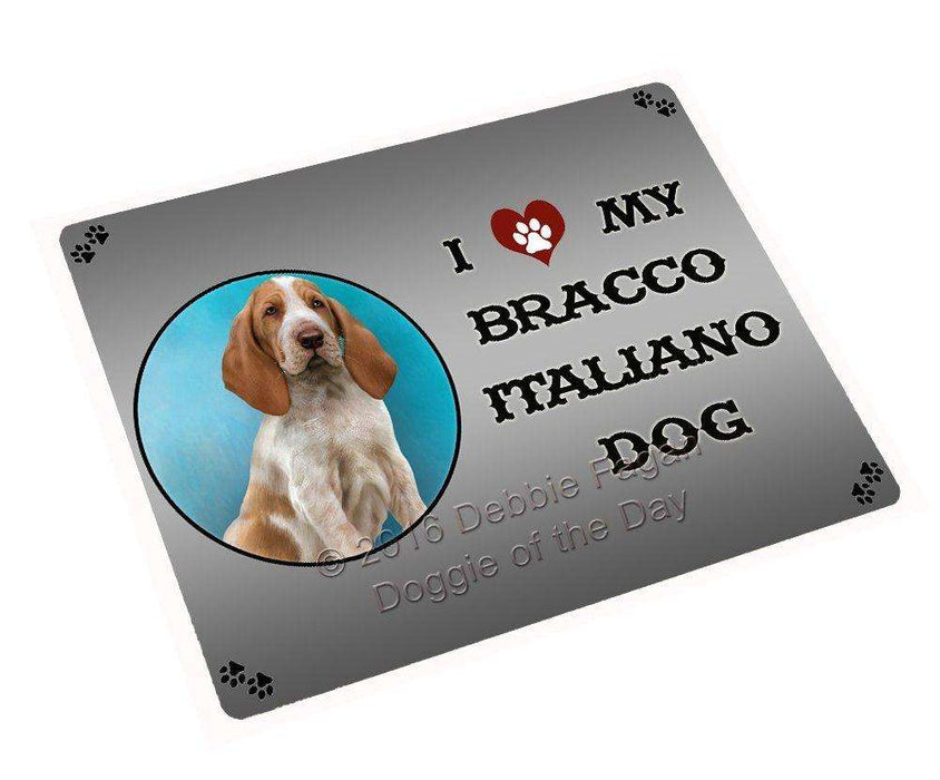 I Love My Bracco Italiano Dog Art Portrait Print Woven Throw Sherpa Plush Fleece Blanket